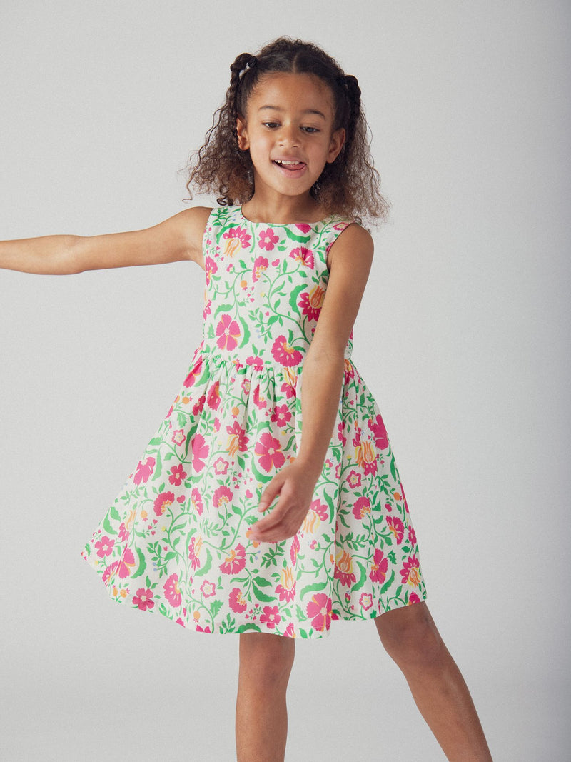 Vestido impresso floral para meninas