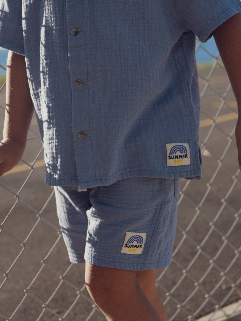 Bermuda Azul Marinho com Bolsos para Rapazes