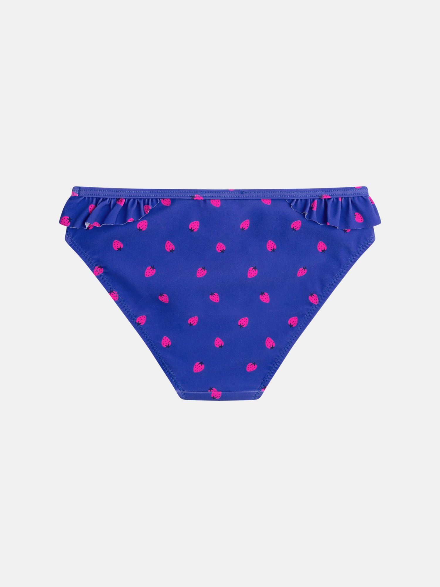 Maillot de bain bleu  2 pièces imprimé fraise pour fille