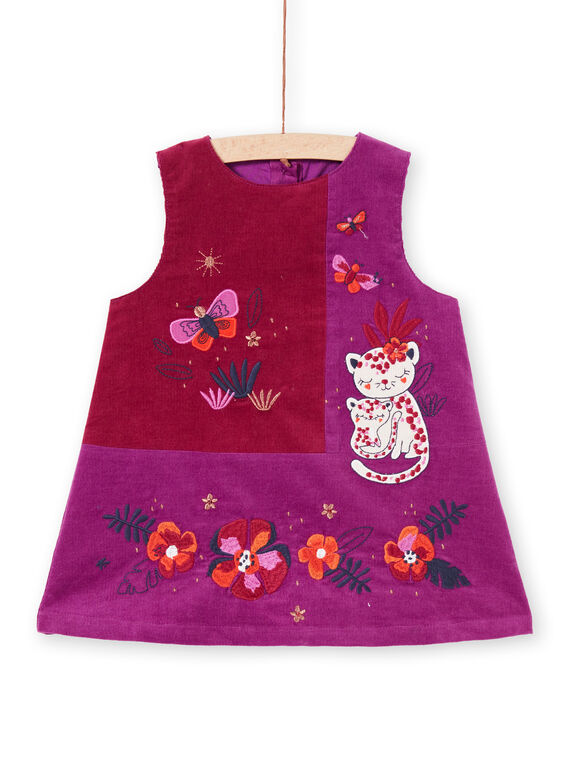 Vestido sem mangas violeta bebé menina MIPAROB3 / 21WG09H4ROB712