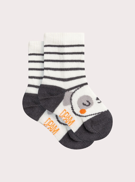Meias listradas com padrão de panda para bebê menino  VYUJOCHO2 / 24WI10H4SOQ001