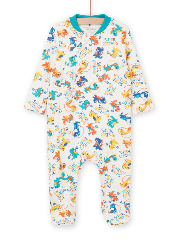 Babygro com estampado dinossauros e inscrição REGAGREDIN / 23SH1452GRE001
