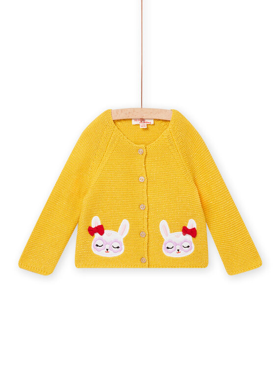 Cardigã amarelo mimosa bebé menina NILUCAR / 22SG09P1CARB105