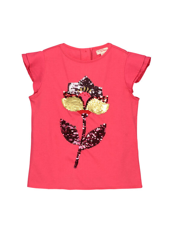 T-shirt com sequins menina FACATI1 / 19S901D1TMC302