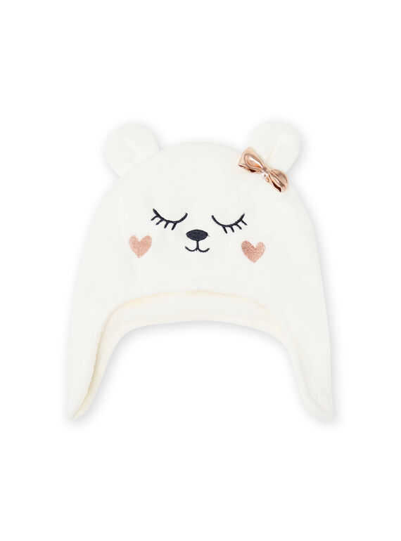 Gorro cru com padrão de gato soft boa bebé menina MYIPLABON1 / 21WI0962BON001
