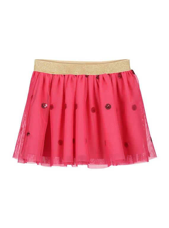 Saia em tule rosa menina FACAJUP2 / 19S901D2JUP302