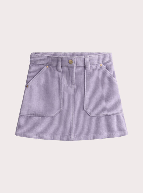 Saia curta violeta de bombazina para menina VAPERJUP1 / 24W901R2JUP326