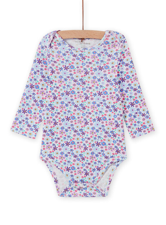 Body mangas compridas estampado florido bebé menina MEFIBODLIB / 21WH13C6BDL001