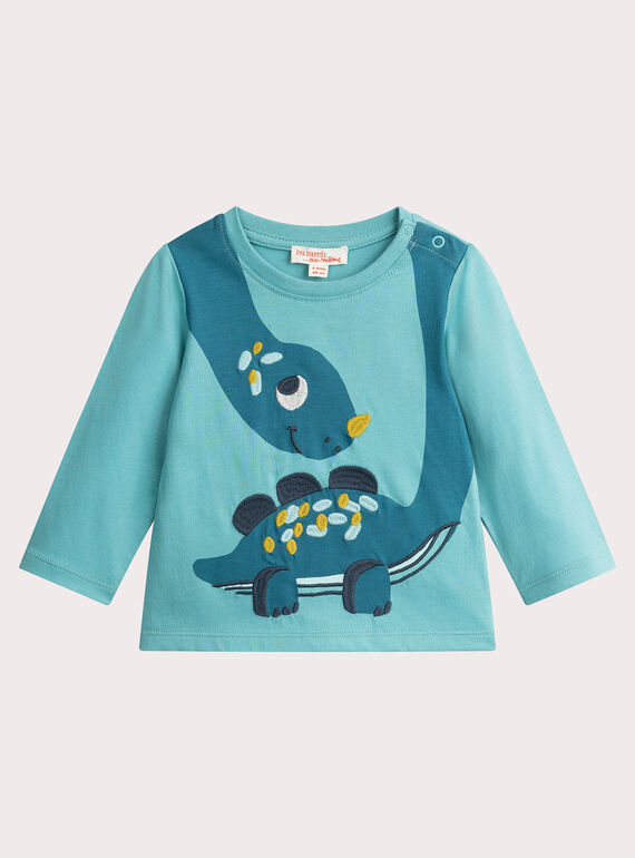 T-shirt de animação de dinossauro para menino  VUKLITEE2 / 24WG1043TMLC201