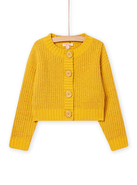 Cardigã em malha topázio menina NAJOCAR1 / 22S90161CARB118