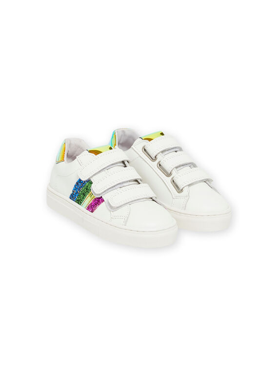 Sapatilhas brancas com purpurinas multicores menina NABASCELINE / 22KK3532D3F000