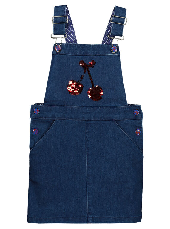 Vestido jardineiras de ganga menina FACOROB2 / 19S90182ROBK005