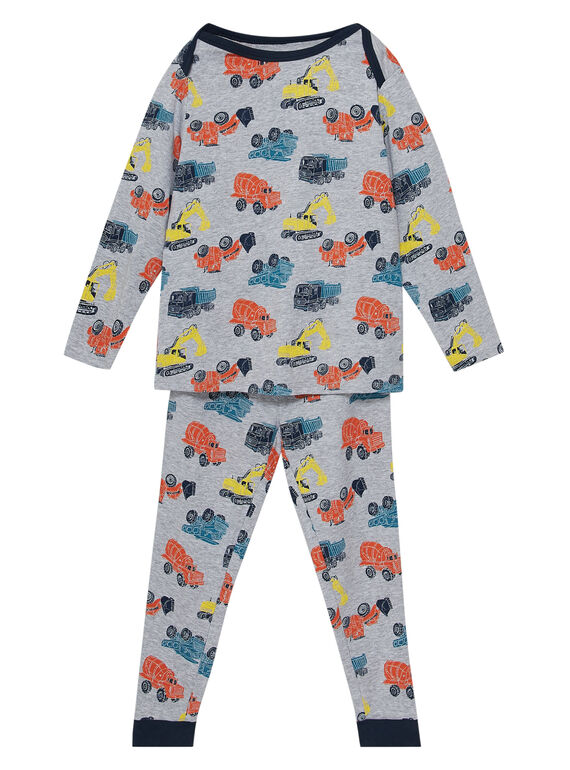 Pijama cinzento mesclado criança menino JEGOPYJAOP / 20SH1225PYJ943