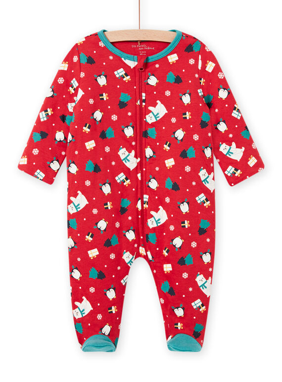 Babygro vermelho com estampado de Natal fantasia bebé menino MEGAGRENOEL / 21WH14F2GRE050