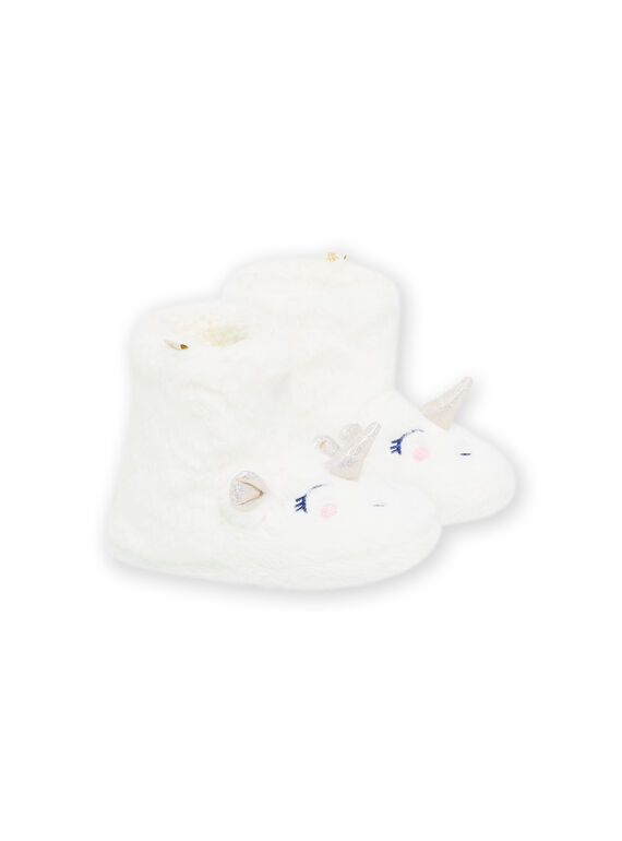 Pantufas de peluche unicórnio PAPANTBOOTS / 22XK3551PTD001