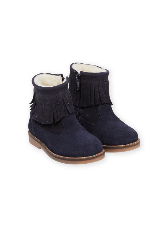 Boots com franjas azul-marinho menina MABOOTFRANY / 21XK3582D0D070