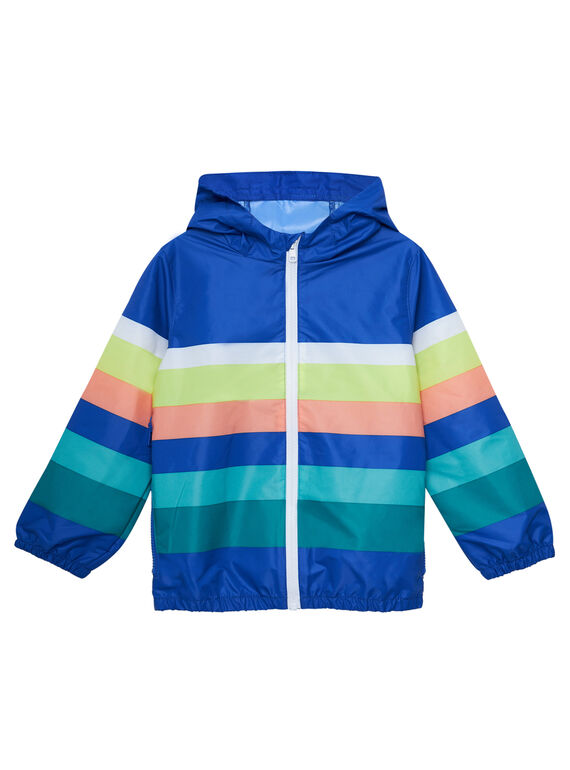 Casaco impermeável que se arruma no bolso às riscas JOGROKA1 / 20S902I5BLO703