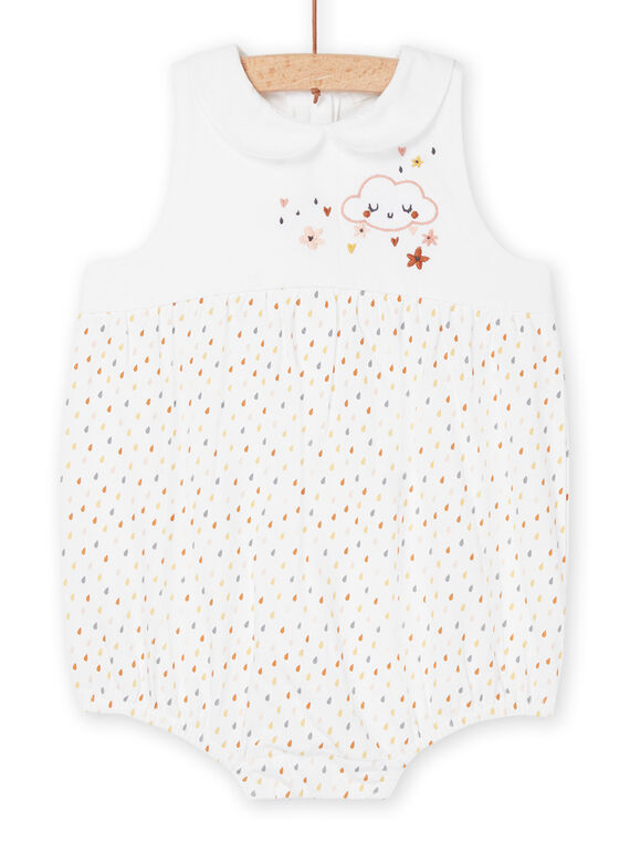 Babygro branco com estampado e bordados fantasia ROU2BAR / 23SF03I1BAR000