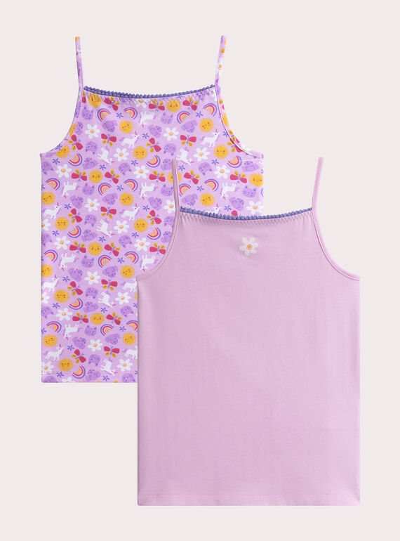 Conjunto de 2 regatas extravagantes para meninas  VEFADEBSUN / 24WH1182HLI320