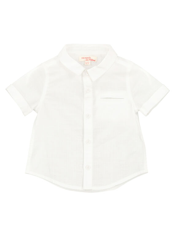 Camisa branca bebé menino FUPOCHEM1EX / 19SG10C2CHM000