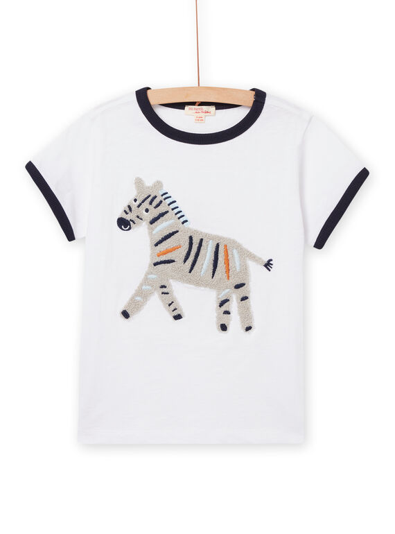 T-shirt branca com padrão de zebra menino NOSOTI / 22S902Q1TMC000