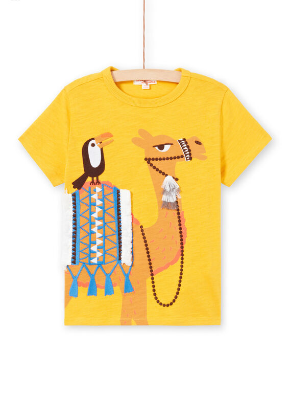 T-shirt mangas curtas amarela menino LOTERTI2 / 21S902V5TMCB114