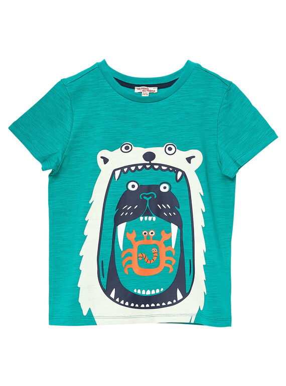 T-shirt menino mangas curtas verde animais JOJOTI3 / 20S90245D31G623