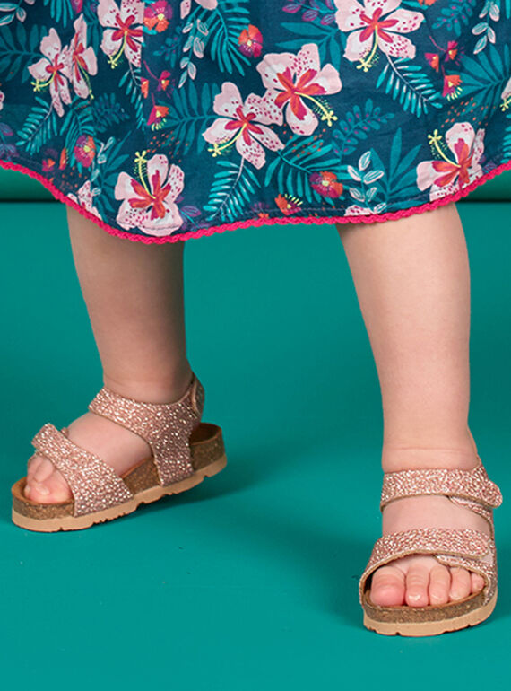 Sandálias dourado rosa bebé menina LBFNUGOLD / 21KK3757D0EK009