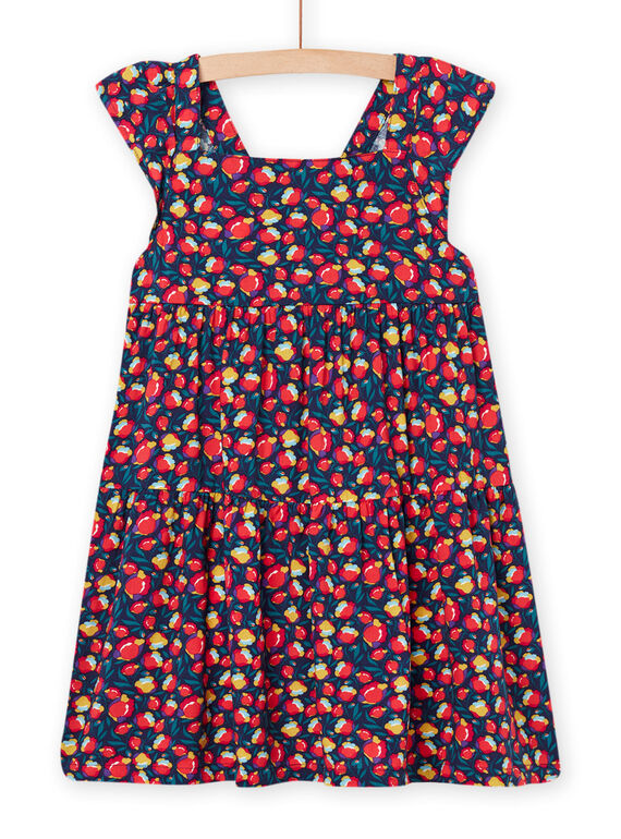 Vestido azul safira e rosa menina NAJOROB6 / 22S901C2ROBC211