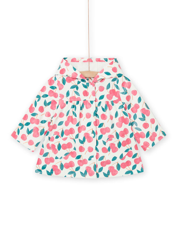 Impermeável com capuz e estampado de cerejas RISUNIMP / 23SG09J4IMP001