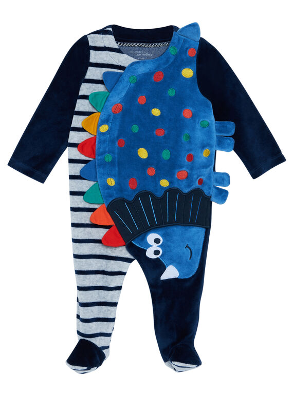 Babygro bebé menino de veludo JEGAGRERAY / 20SH14C3GREC203