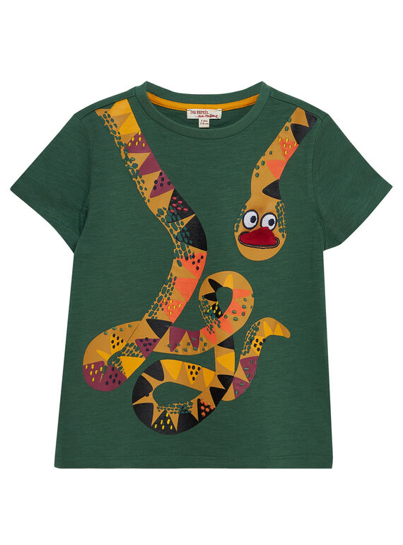 T-shirt menino mangas curtas verde serpente JODUTI2 / 20S902O1TMC601
