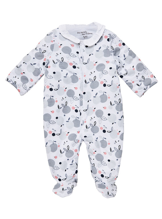 Babygro abertura à frente nascimento menina JOU1GRE2 / 20SF03J1GRE000