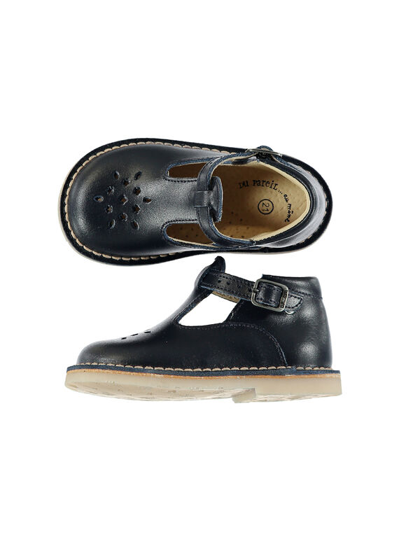 Sapatos salomé citadinos couro bebé menino FBGSALBASI2 / 19SK3884D13070
