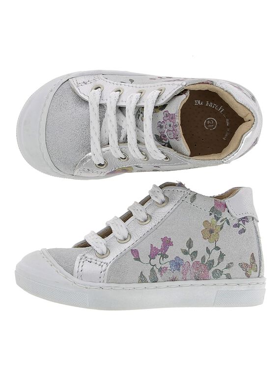 Baby girls' leather city trainers. CBFBASFLEUR / 18SK37W1D3F956