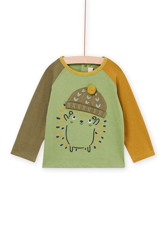 T-shirt tricolor com estampado de ouriço-cacheiro multi técnica PURHUTEE1 / 22WG10Q1TML626