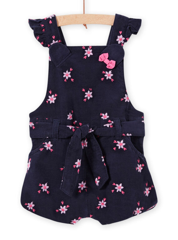 Jardineiras-calção com estampado florido em veludo canelado bebé menina MIPLASAC / 21WG09O1SALC202