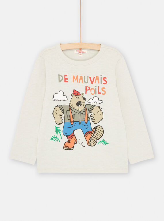 T-shirt mastic com padrão de urso para menino SOJOCOTEE2 / 23W902N3TML810