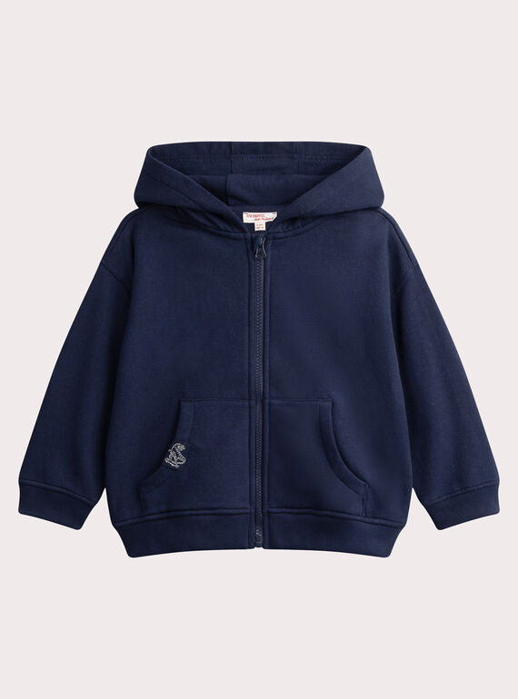 Sweatshirt com capuz azul-escuro básico  WOJOJOH1 / 25S902I1JGH705