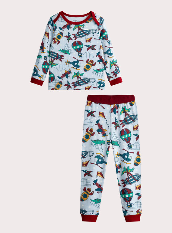 Pijama fosforescente com padrão de fantasia para menino  VEGOPYJAOP / 24WH1277PYJ020