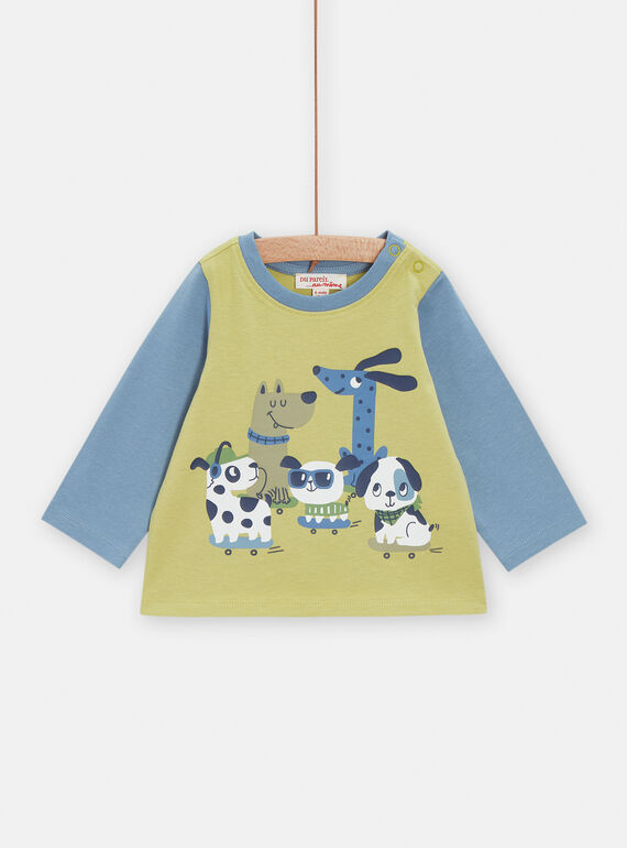 T-shirt de manga comprida cor verde VUGATEE1 / 24WG1012TML615