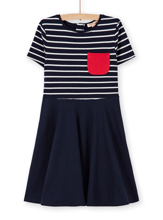 Vestido patinadora em milano azul-marinho LAJOROB3 / 21S90135D2FC205
