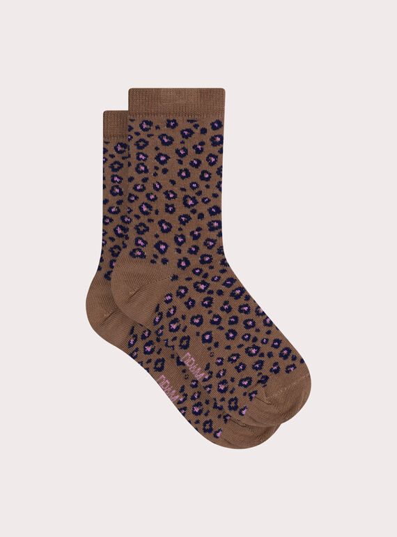 Meias com padrão de leopardo para menina XYABLUCHO / 25WI01E1SOQ817