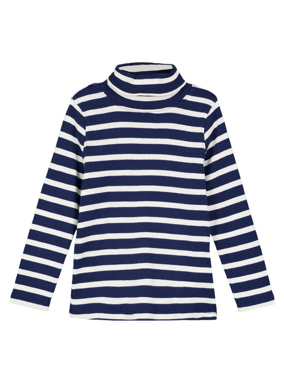 Camisola interior Azul-Marinho riscas Cru GOJOSOUP1 / 19W902L5D3B070