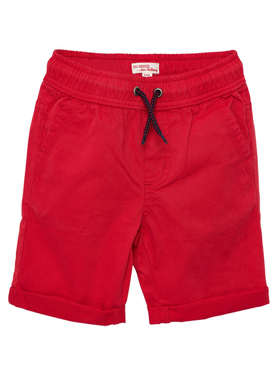 Bermudas menino liso vermelho JOJOBERMU5 / 20S902T6D25F505
