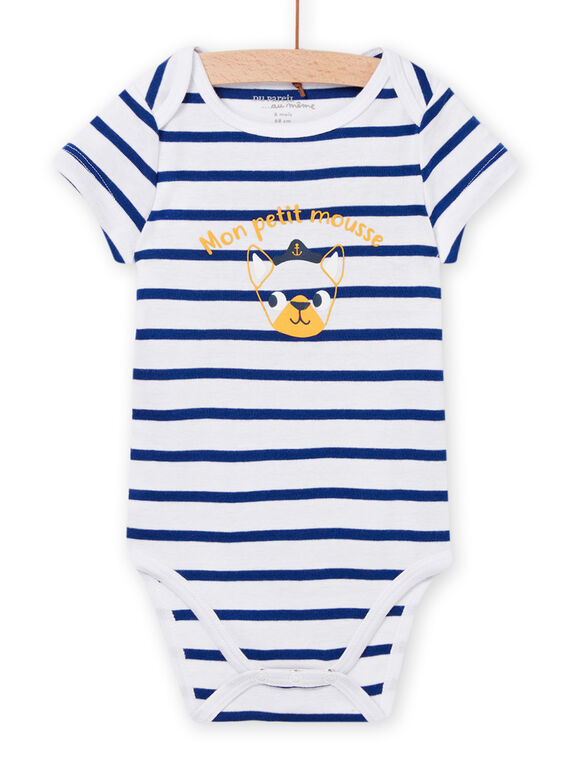 Body às riscas branco bebé menino NEGABODMOU / 22SH14J6BDL000