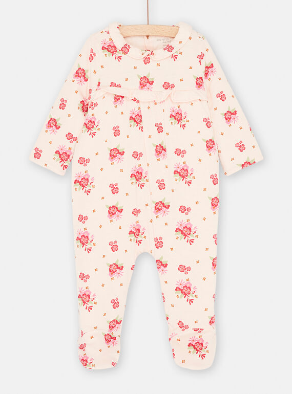 Babygro rosa-pétala com estampado florido bebé menina SEFIGREFLE / 23WH1341GRE309