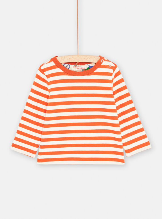 T-shirt cru e laranja reversível para bebé menino SUKHOTEE1 / 23WG10Q3TML003