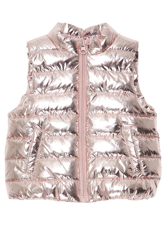 Blusão sem mangas rosa iridescente menina JIROSDOUNE / 20SG09I4D3E030