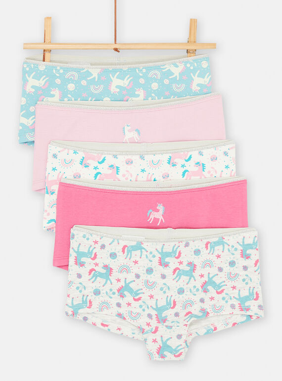 5 shorties rosa e cru SEFAHOTSEM3 / 23WH1172SHY001